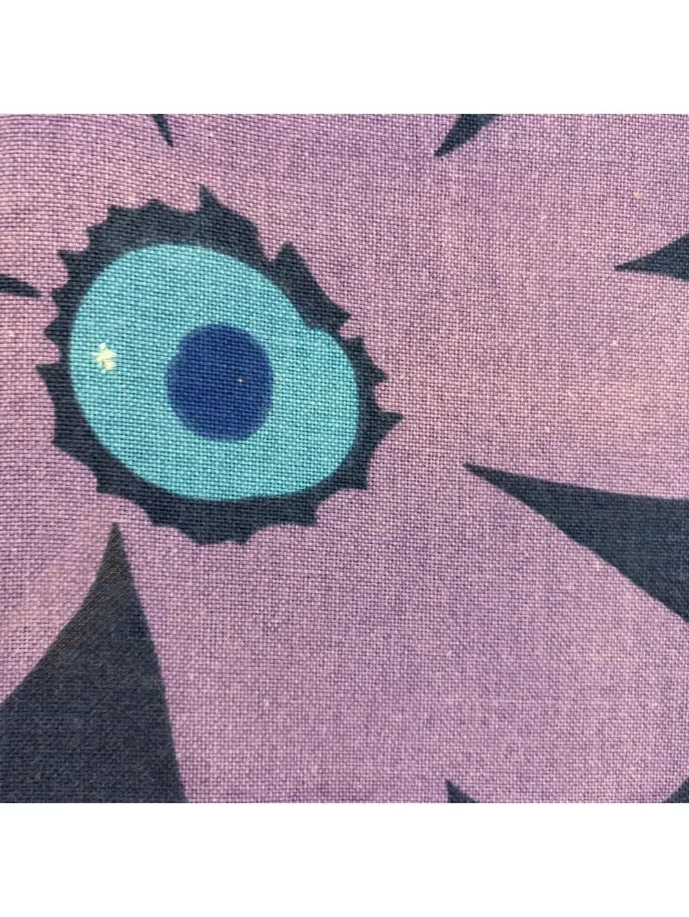 Flower power linen coverlet vintage 60s/70s